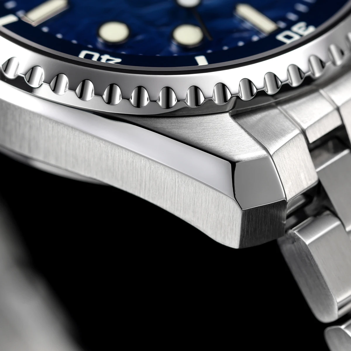 BERNY Automatische Taucheruhr für Herren, Top-Luxus, Saphirglas, 316L-Stahl, New Wave-Zifferblatt, 200 m wasserdicht, mechanische Taucher-Herrenuhren – Detail 11