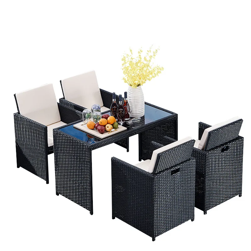 

Outdoor rattan chairs, casual rattan art tables and chairs, courtyard balconies can accommodate small apartments