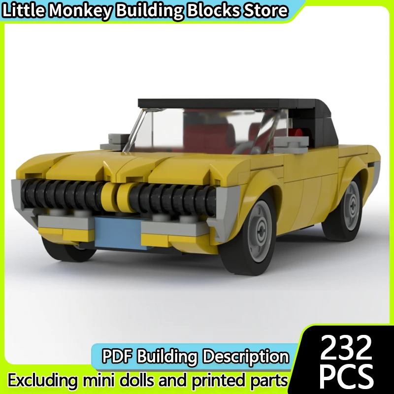 

Speed Racing Car Model MOC Building Bricks City Small Yellow Car Modular Technology Children Holiday Gifts Assemble Toys Suit