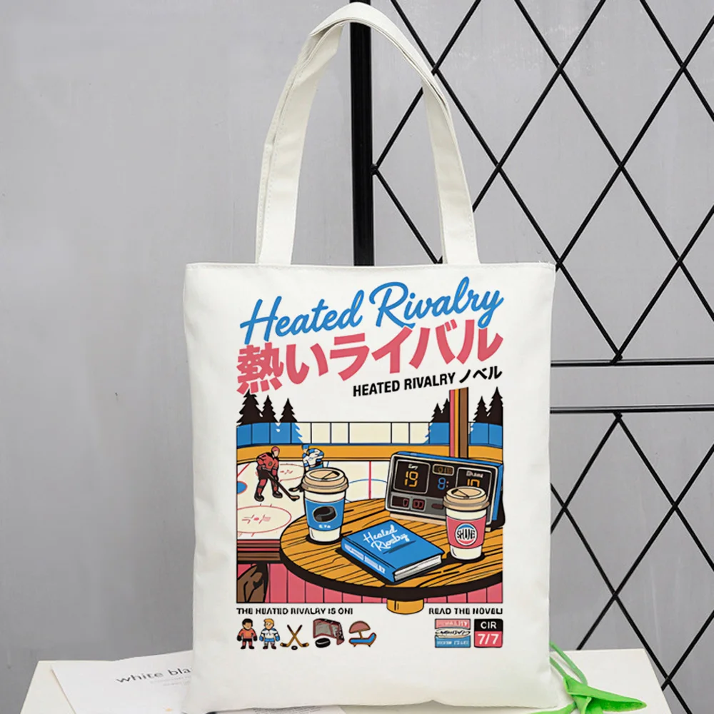 Heated Rivalry tote bag einkaufstasche y2k shoulder  reusable sac cabas woman