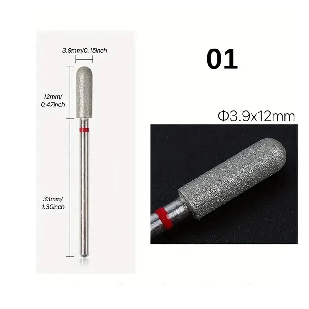 Foret à ongles en diamant, fraise pour manucure, fraise rotative électrique, outils pour cuticules, accessoires, 5 pièces/ensemble