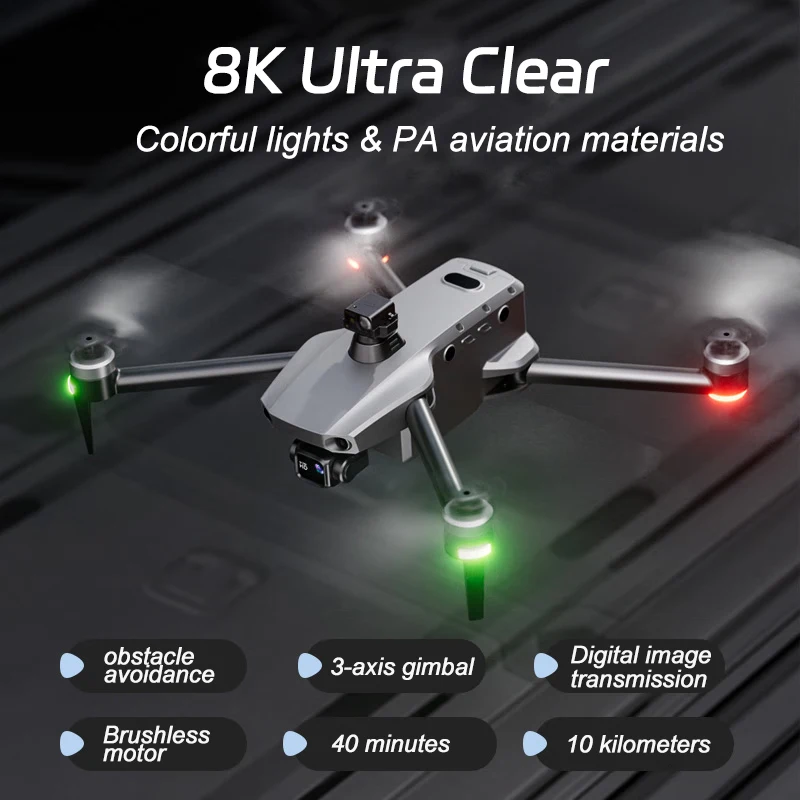 K11 Tubro GPS Drone 8K Professional HD ESC Camera 5G FPV WiFi With 3-Axis Gimbal Flight 30 Minute Brushless RC Quadcopter 10KM