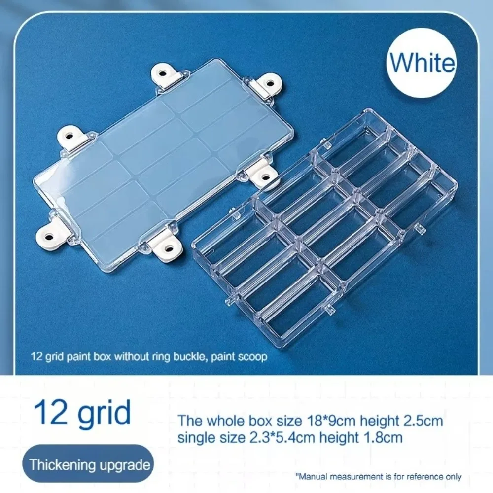 12/24/36 Wells Paint Palette Tray Airtight Leakproof Portable Paint Tray Box Acrylic Half Pans Watercolor Palette Box Oil Paint