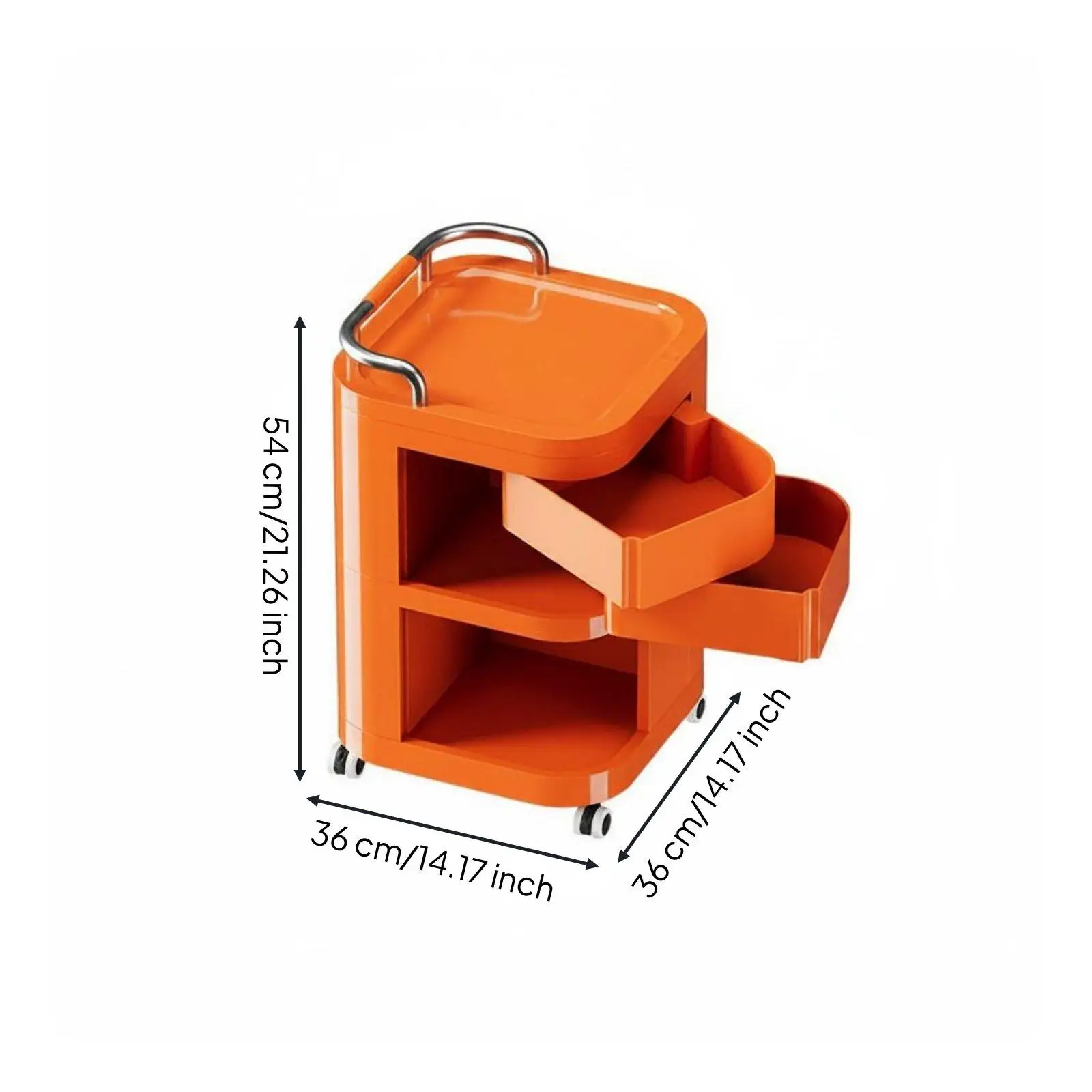 Compact Mobile Storage Trolley with Rotating Drawers for Cosmetics Stationery and Small Apartment Use
