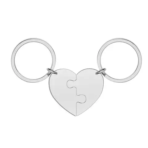 Hjärta Anpassad Nyckelring Namn Personligt Pussel Familj Barn Mor Bror Barn Gåva Kvinnor Män Par Rostfritt Stål Smycken 6 best sales pussel nyckelring - №3