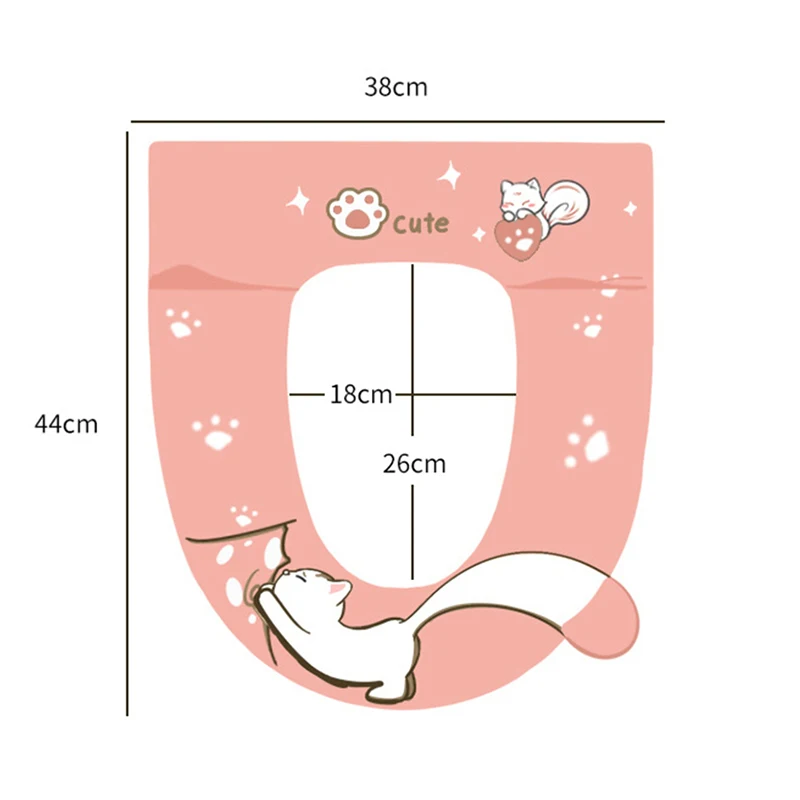 Universal Impermeável Toilet Seat Cover, Quatro Estações, Almofada Anel Pad, Doméstico, Banheiro, Zíper, Novo, Verão