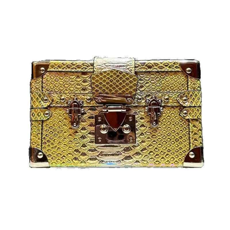 Designer Luxury Brand Bolsos Crocodile Skin Coral Small Box Bag Shoulder Crossbody Mobile Phone Bags for Women Hot Selling