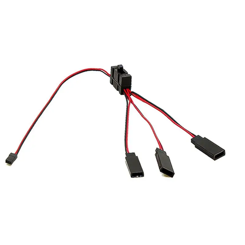 Excellent-3PCS RC Servo Extension 1 To 3 Y Wire Cable LED Light Control Power Switch For JR Futaba RC Model