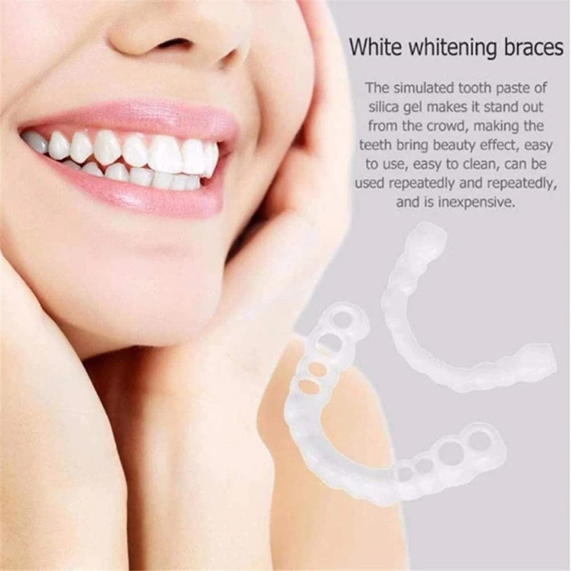 1 Pair Snap on Teeth Veneers for Men and Women Cover The Imperfect Teeth Fake Tooth Instant Confidence Smile Drop Shipping