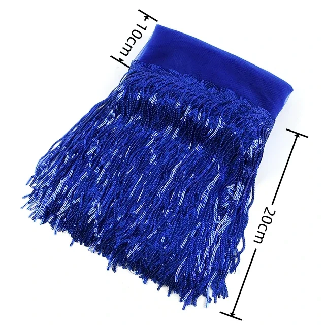 10yard 30CM Wide Sequin Tassel Fringe Lace Trim Trimming for Diy Latin Dress Stage Clothes Accessories Ribbon Latin Dance Sewing