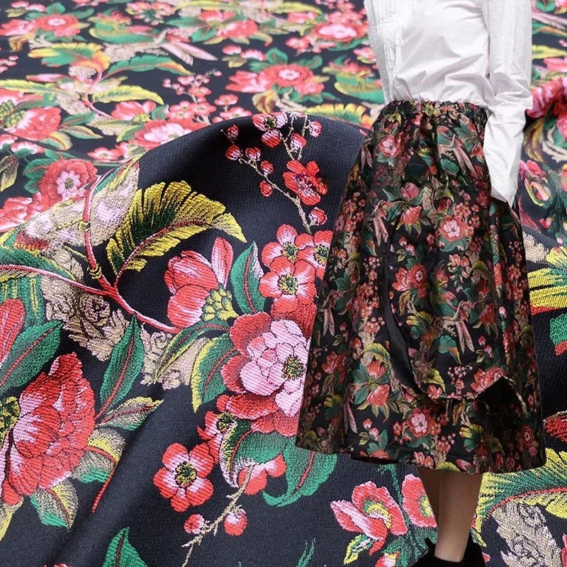 

Jacquard skirt fabric cheongsam windbreaker brocade and satin clothing