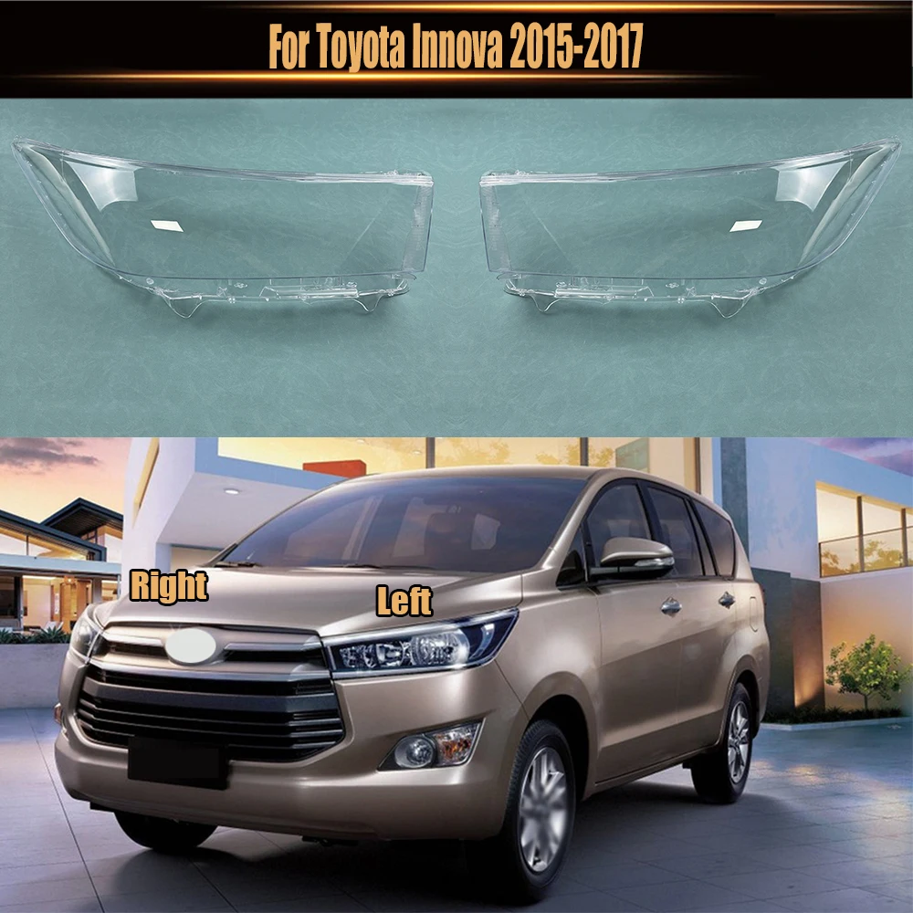 

For Toyota Innova 2015 2016 2017 Headlamp Transparent Cover Headlight Shell Lampshade Plexiglass Replace Original Lens