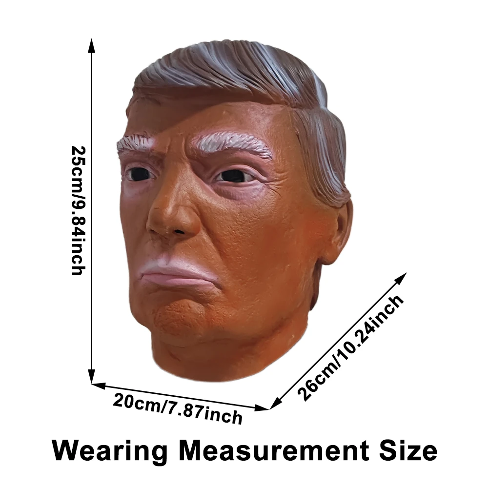 Latex Donald Trump Realistic Celebrity Mask American Campaigner Cosplay Mask Presidential Candidate Mask Orange Prank Head Cover