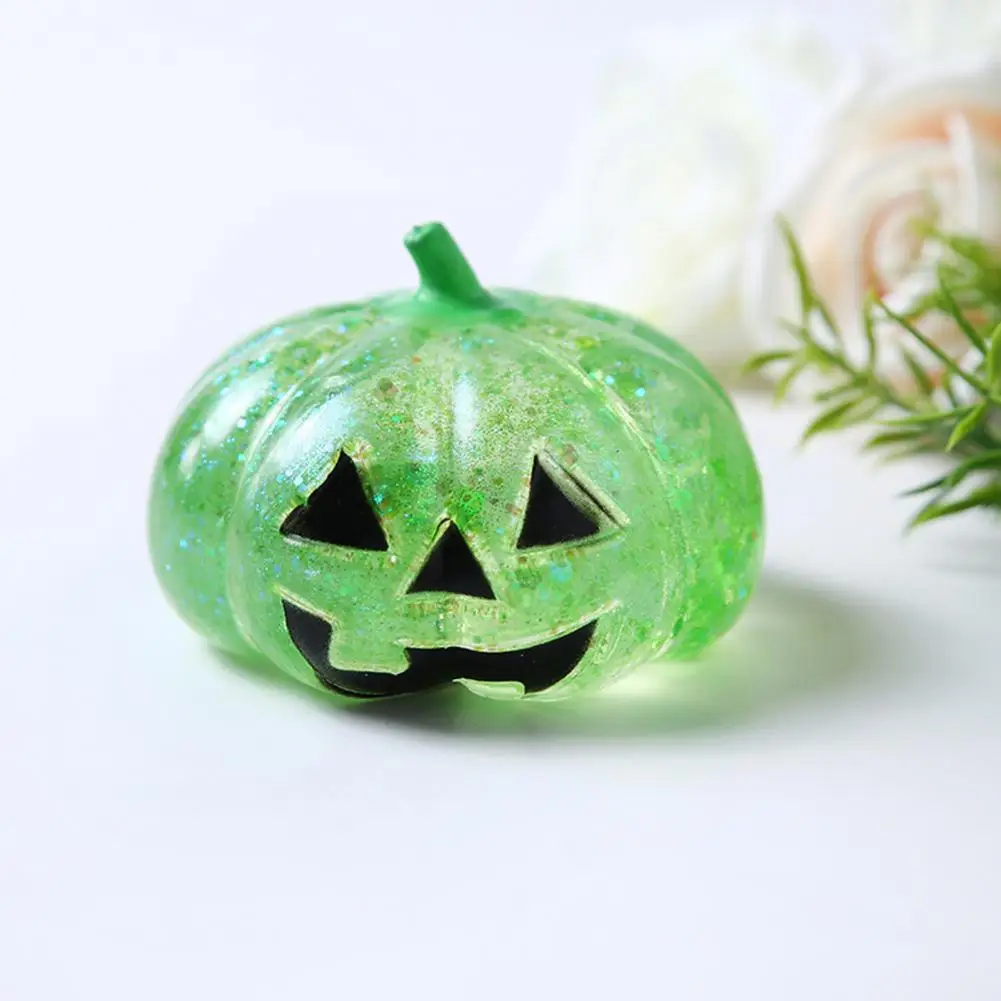 Juguete antiestrés de calabaza de dibujos animados, Tpr suave, cabeza de calabaza de Halloween, juguete para apretar para aliviar la ansiedad, juguete antiestrés para adolescentes