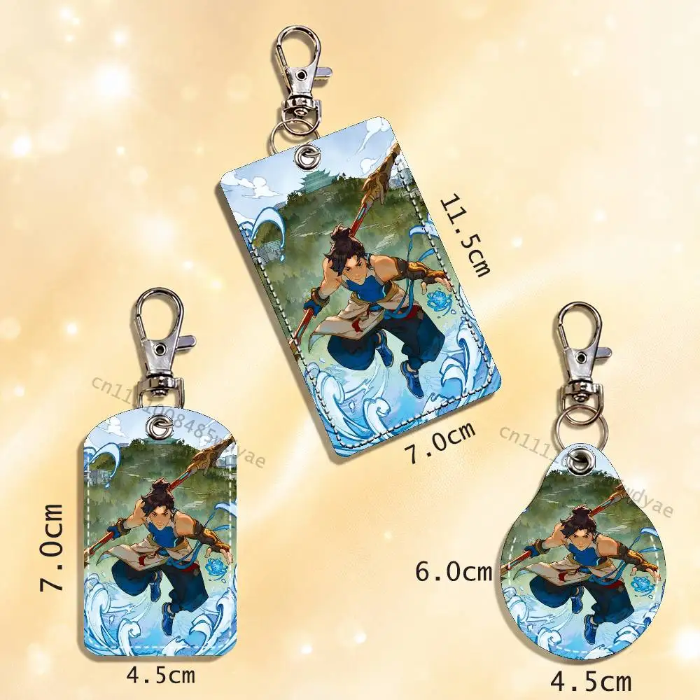 O-OverwatchES Wuyang Mizuki Card Case Leather Card Holder Keychain Key Ring Transportation Card Case view 3