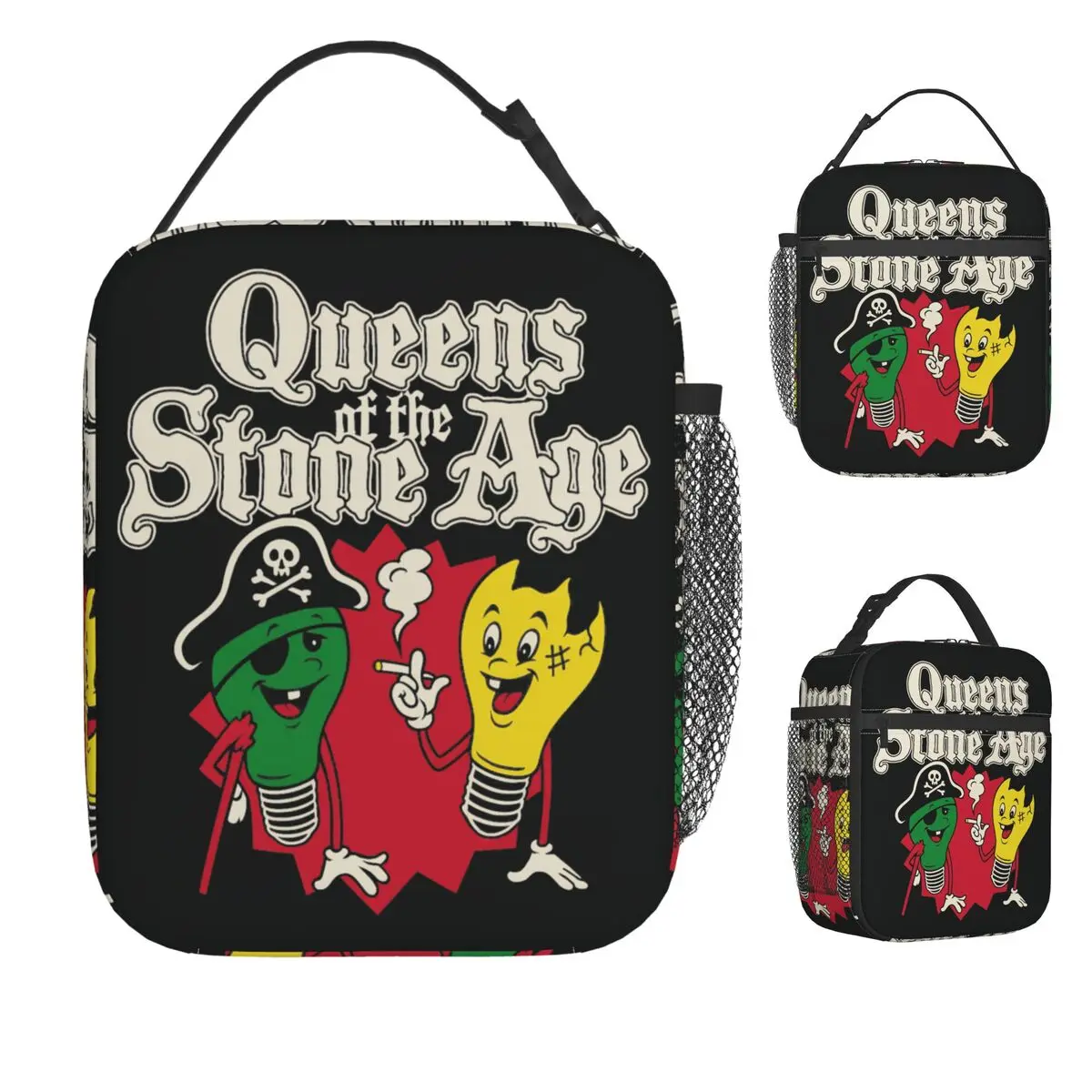 

Queens Of The Stone Age Music Band Lunch Bag American Rock Music Vintage Lunch Box Office Zipper Thermal Lunch Bags Cooler Bag