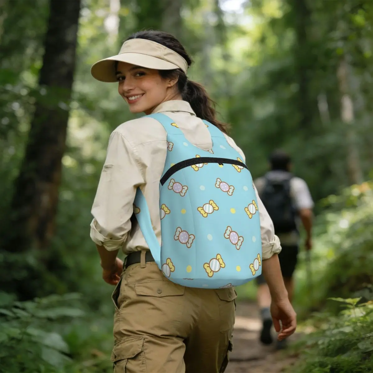 Kawaii Candy Student Backpack School Bag Hiking Travel Daypack for Men Women Storage Bookbag Shoulder Bags