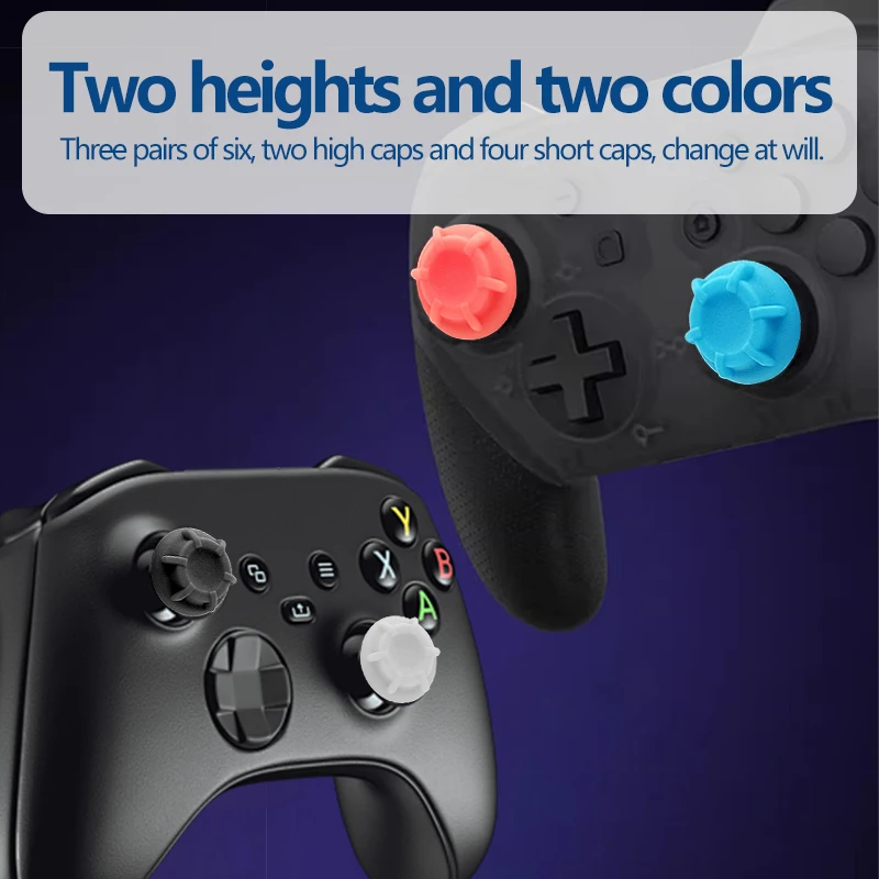 Manopole per pollice con copertura per joystick in silicone morbido per PS4 PS5 Cappucci per stick per console Xbox per accessori di gioco Switch Pro