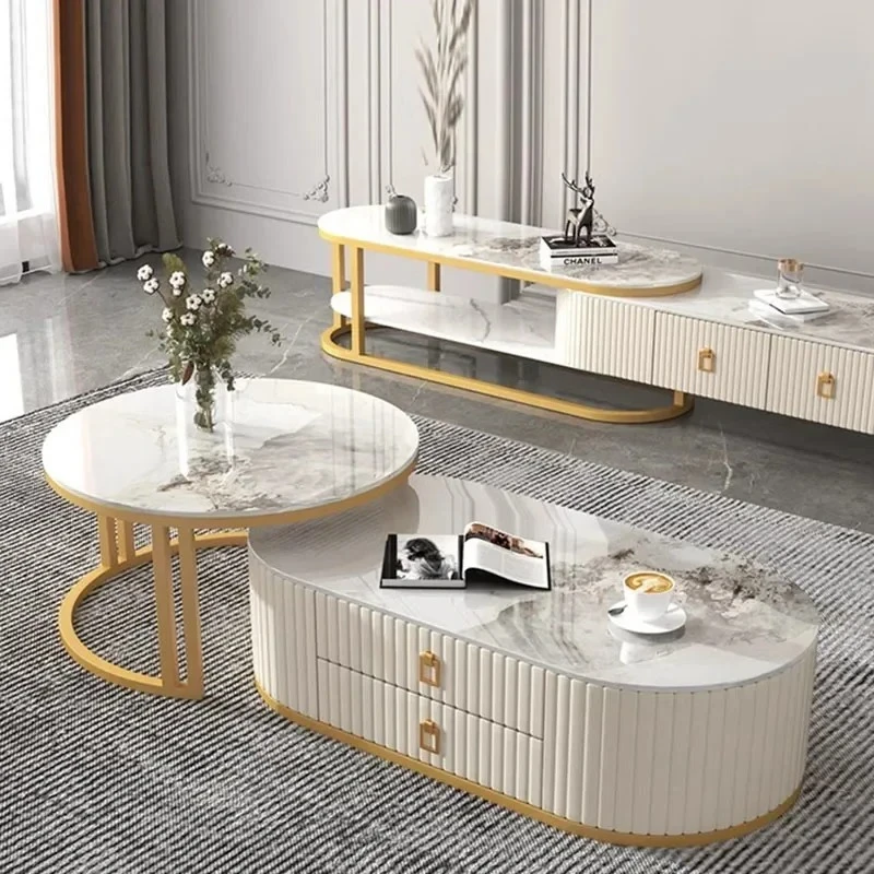 

Nordic Living Room Coffee Table Design Small Modern Mesa Lateral Aesthetic Coffe Table White Apartamento Kaffee Tische Furniture