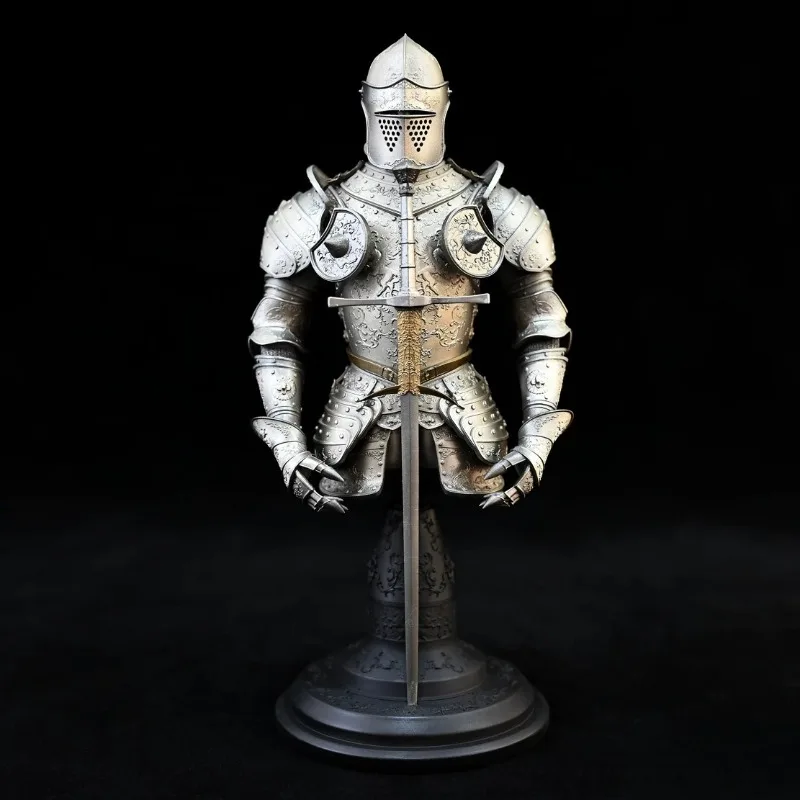 Long Fei Rabbit Dance 190MM Home Decoration Resin Ornament, 2nd Generation of European Medieval Knight Armor