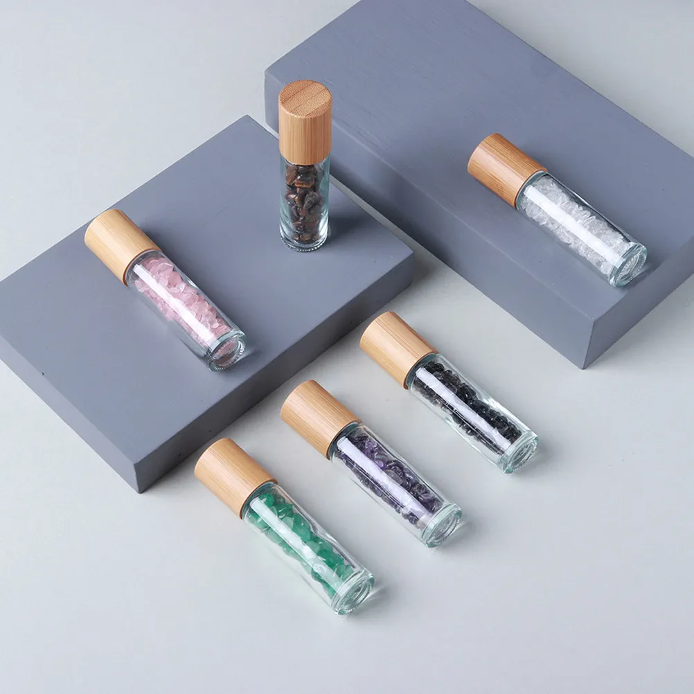 

5Pcs Crystal Roller Bottle Essential Oil Bottle Leakproof Glass Travel Subpackage Perfume Sample Vials Refillable