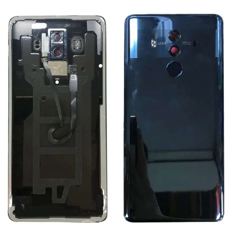 

New Glass Rear Housing For Mate 10 Pro With Fingerprint Sensor+Camera Lens+Flash Light For Mate 10Pro Battery Cover Case