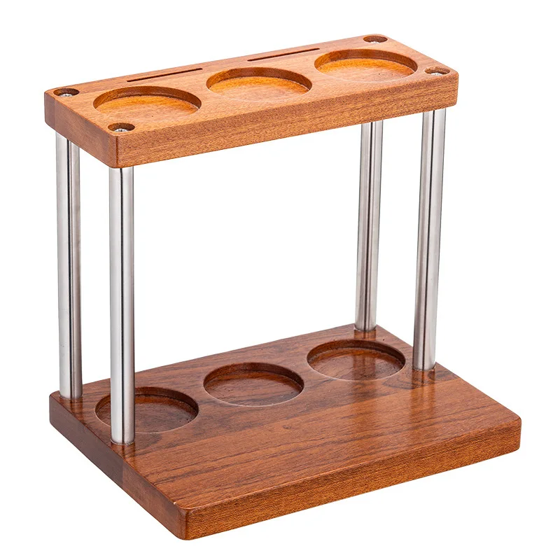 

Italian coffee utensils storage bracket Cloth powder dispenser Powder hammer utensils Integrated storage rack Double-layer
