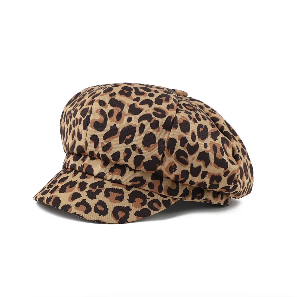 Newsboy Caps Women Leopard Zebra Print Beret Hat Spring Summer