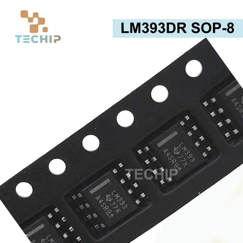 10-100 stücke lm393 sop8 lm393dr 393 sop-8 sop smd neuer und originaler ic chipsatz