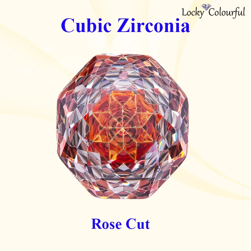 

Cubic Zirconia Rose Cut Orange Color Charms Wholesale Bead for DIY Jewelry Making Earrings Bracelet Materials No Certificate