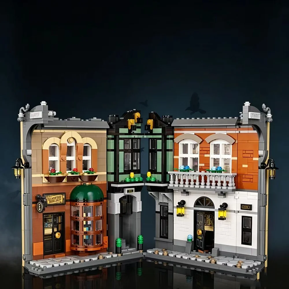 

1364PCS In-stock Mystery Detective Book Building Blocks Conspiracy Town Bookshelf Insert Decor Kit 10351 DIY for Adults Gift