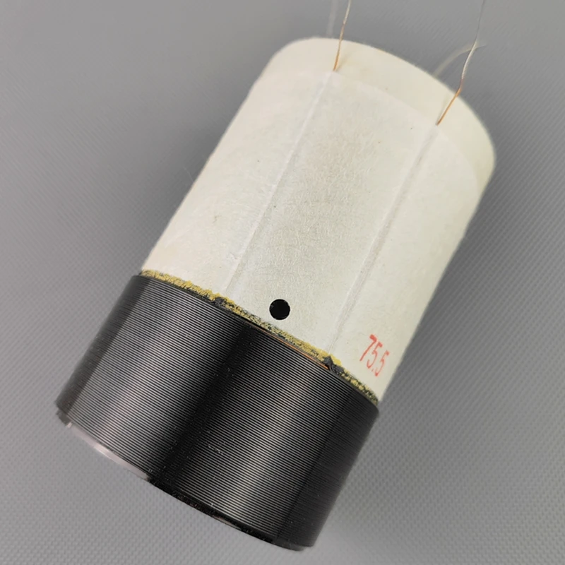 

1Pcs 75.5mm Voice Coil For Woofer Bass Speaker Repair Double Group Winding 4 Ohm + 4 Ohm 4F Voice Coil