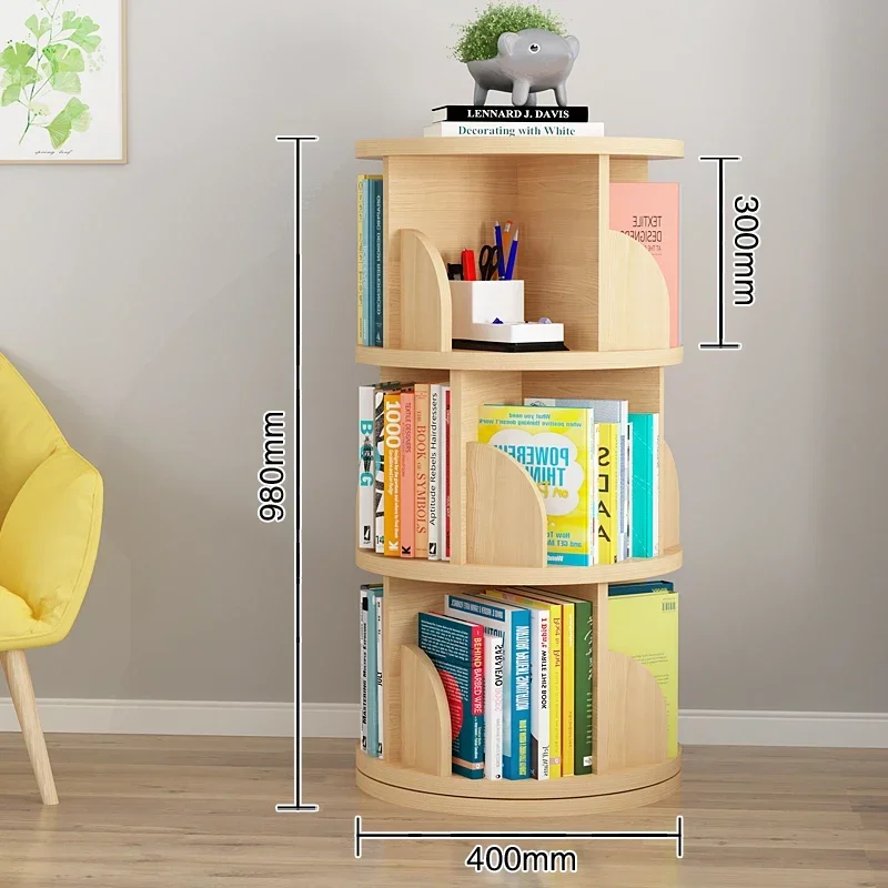 Library Book Nordic Multifunctional Shelf Storage Organizer Room Booksellers Rotating Bookcase Home Prateleira Floor Furniture