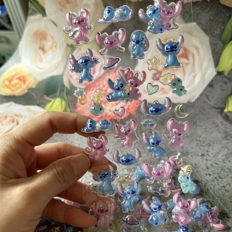 Anime Stitch 3D Stereo Crystal Diamond Sticker Kawaii Leuke Cartoon DIY Telefoonhoesje Terug Decal Perfect verjaardagscadeau voor meisjes Nieuw
