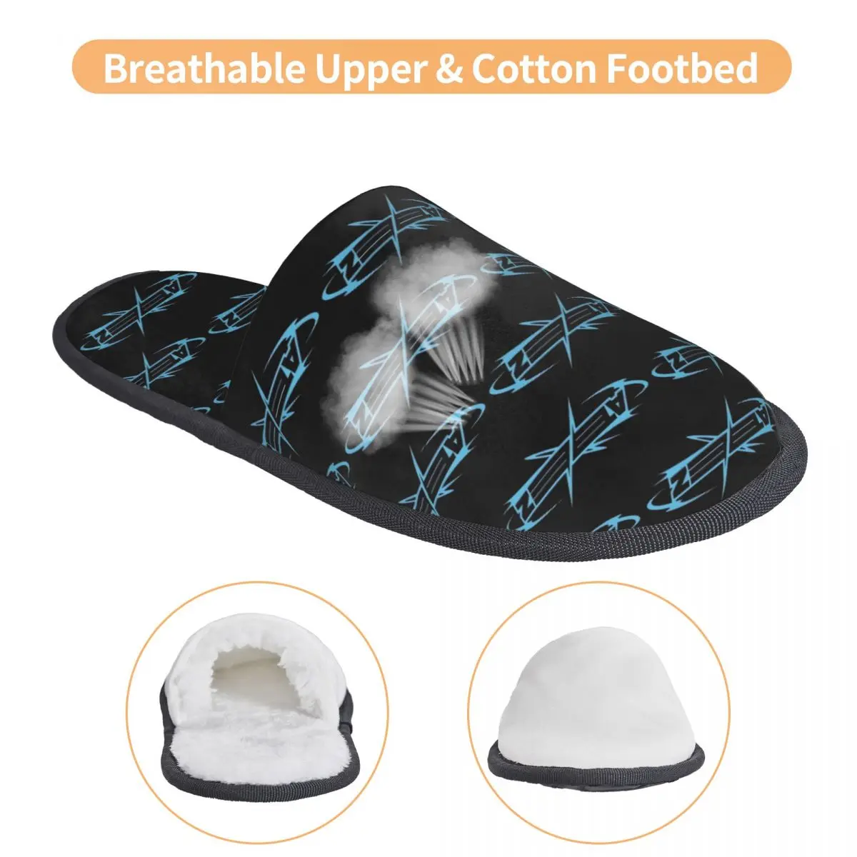 Custom Kpop ATEEZs Logo Comfort Scuff With Memory Foam Slippers Women A TEEnager Zs Spa House Shoes view 3