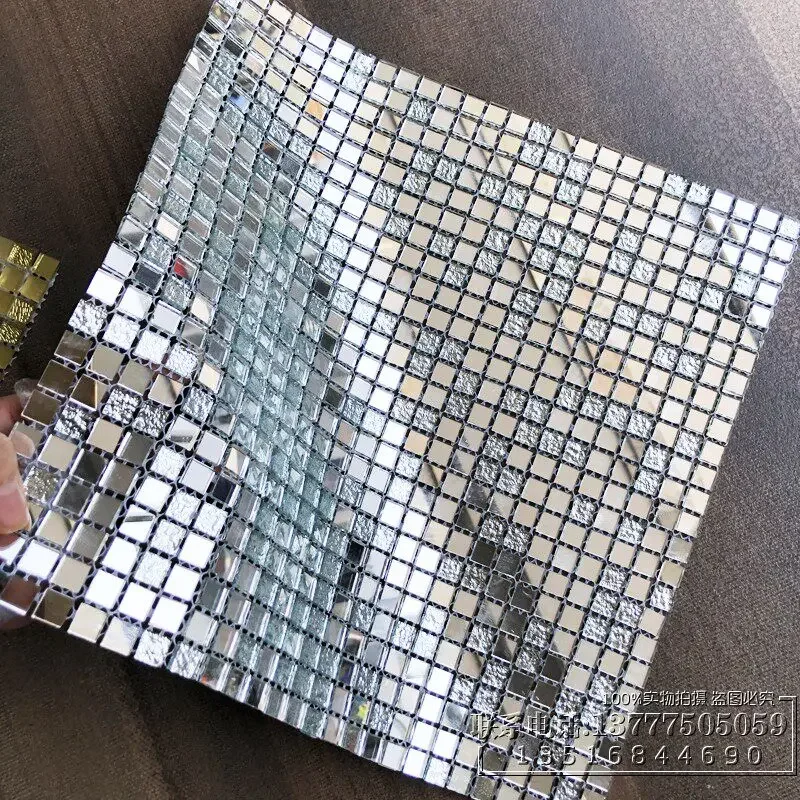 Japan 11Pcs/Pack Self-Adhesive Crystal 3D Glass Mosaic Tile 30x30cm Small Particle Wall Stickers for Swimming Pool Decorative