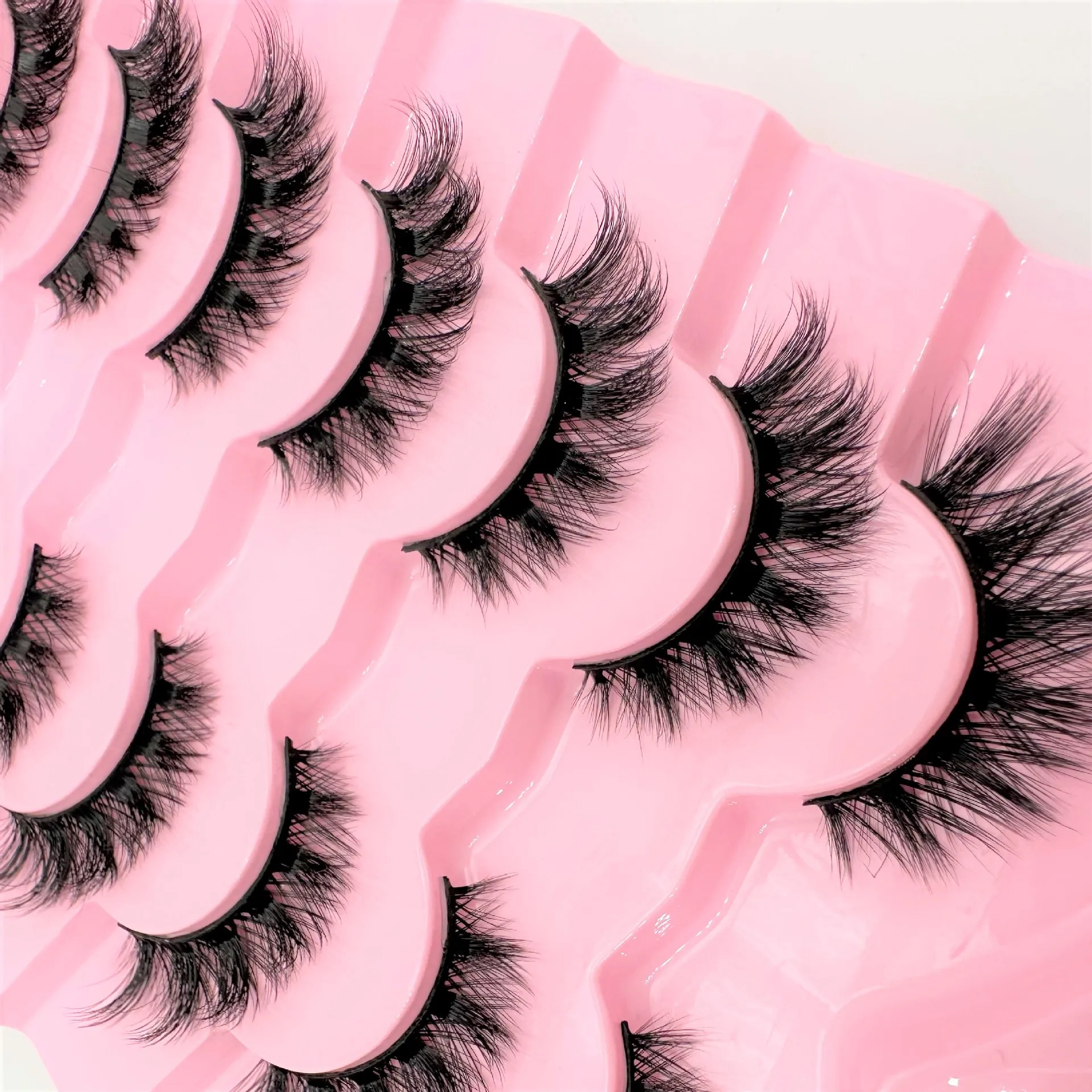 HBZGTLAD 10 Pairs 3D Faux Mink False Eyelashes Natural Eye Lashes Wispy Fluffy Lashes Extension Makeup Fake Eyelashes