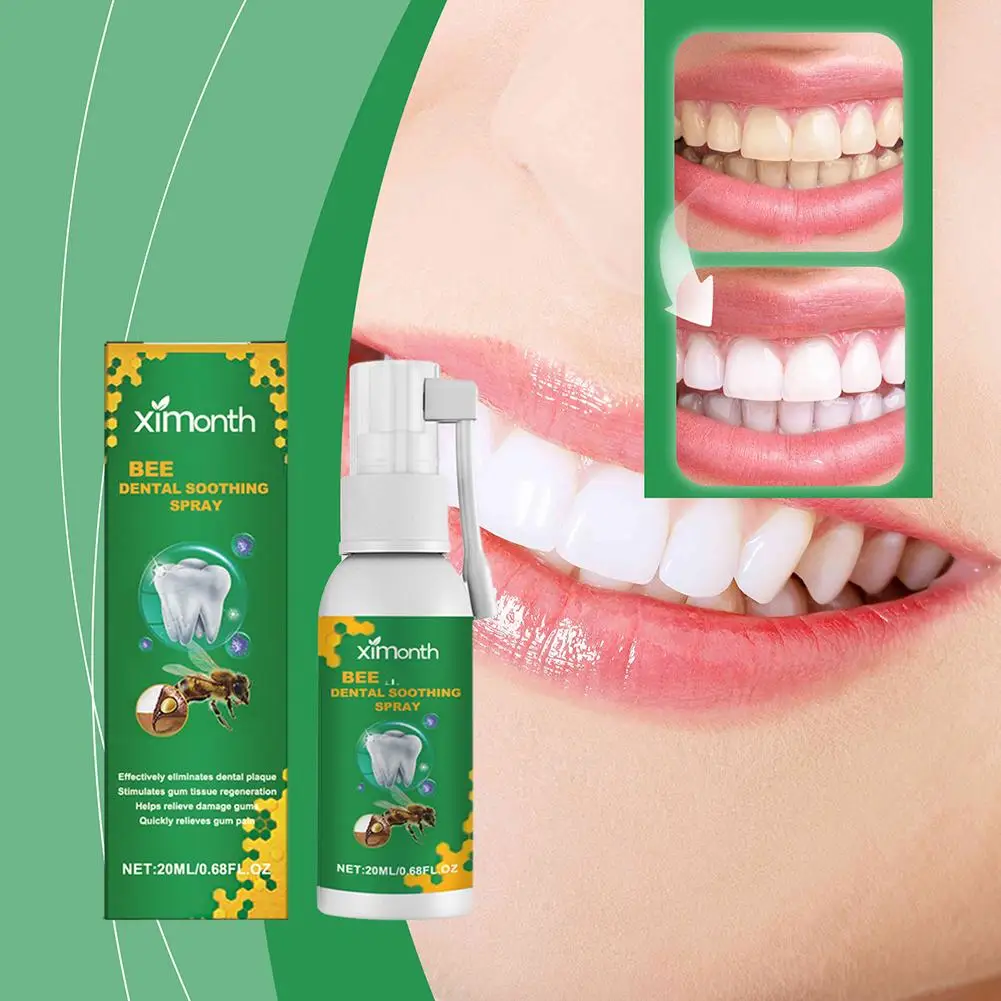 Própolis Spray para Saúde Oral, Saúde Dente Respiração Fresca, 20ml, Alívio de Manchações, Proteção Fore, Higiene dos Dentes, I2Q2