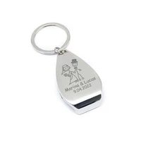 Wedding Gifts Party Favors Personalized Keychain Bottle Openers Wedding Souvenirs for Guests Customised Metal Key Rings
