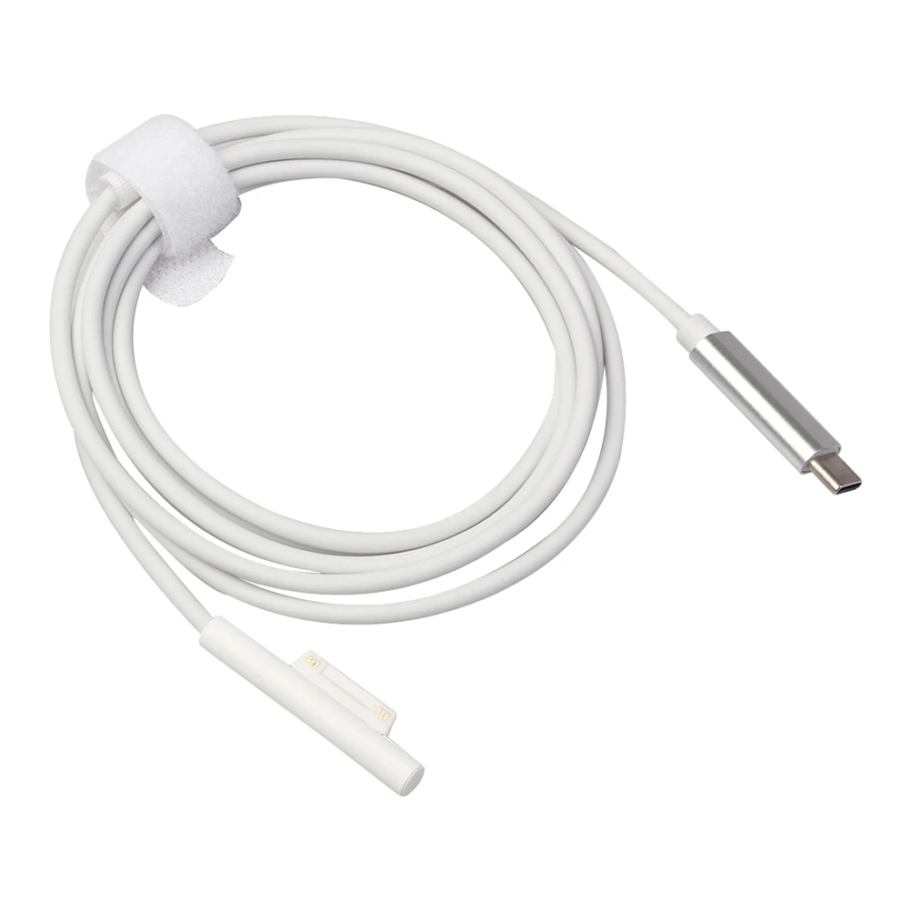 

60 W Type Supply Conversion Line Cable White Laptop Compatible Surface 5 6 Go Book 2 Aluminum TPE Copper