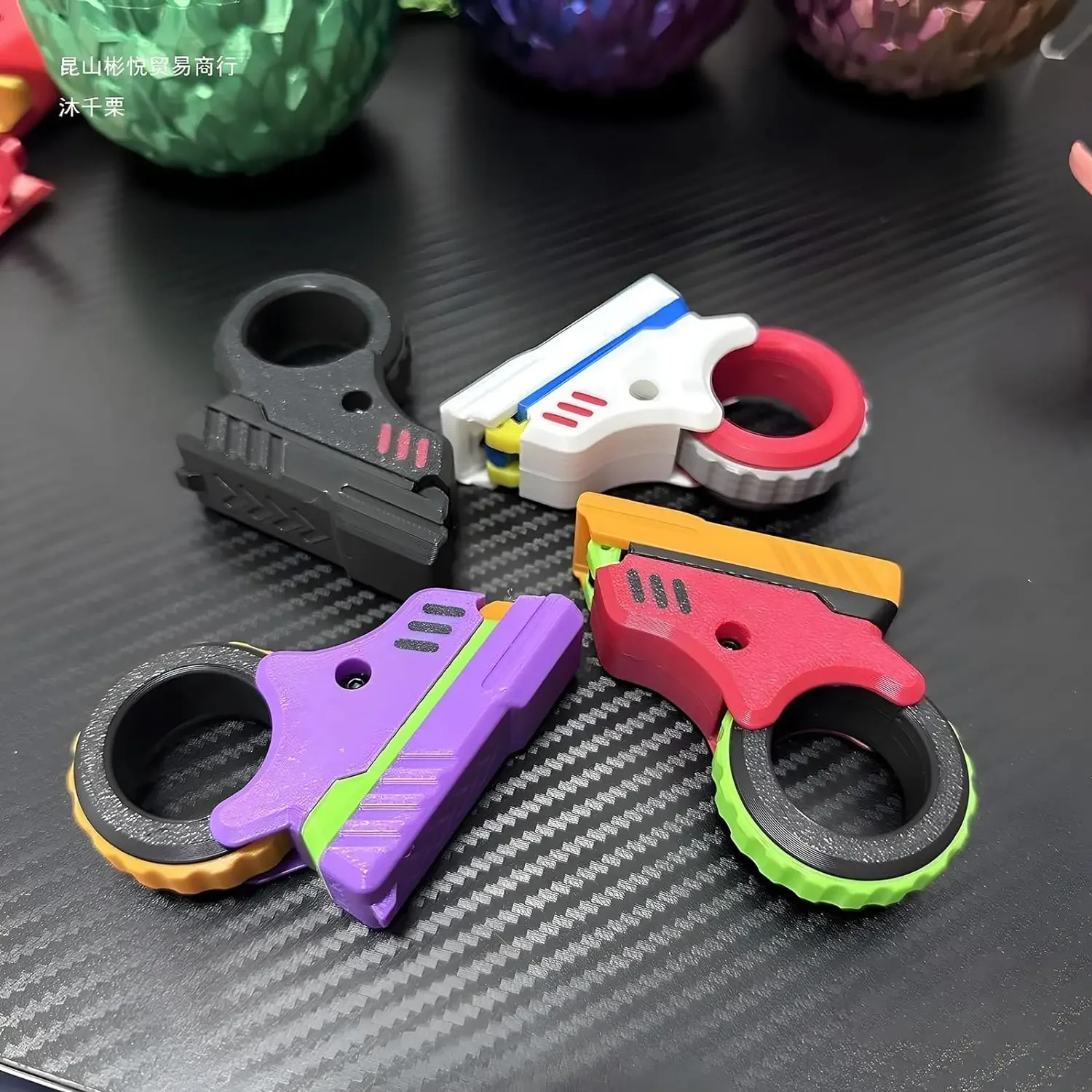 Antistress Relax EDC Gyro Finger Toy, Fidget Slider 3D Printed Fidget Toy, Idea ADHD Toys, Adult Kids Fidget Spinner Rings