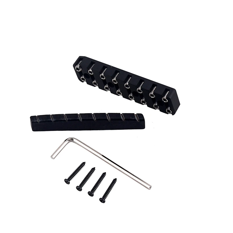 8 String Tremolo Lock System Headless Guitar Bridge Locking Nut Accessories Lightweight Portable Music Accessories