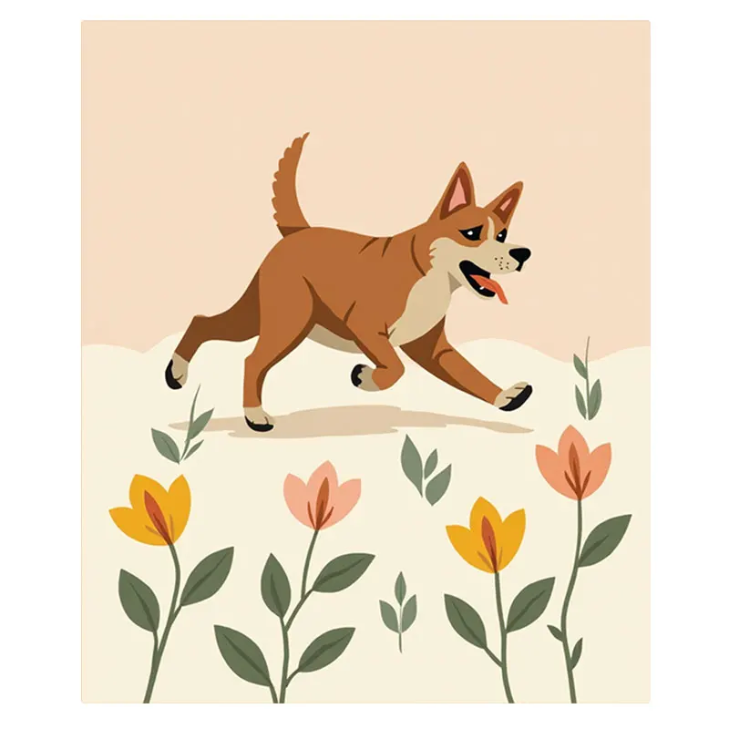 1 قطعة بطانية الفانيلا لطيف الكلب والأزهار طباعة بطانية ناعمة لديكور المنزل مريح