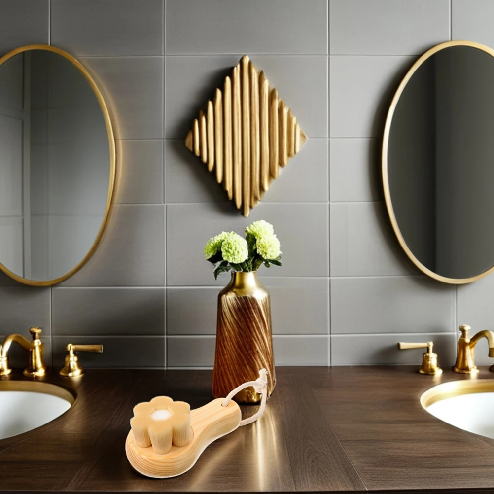 2 قطعة أداة تنظيف الوجه فرشاة تقشير لطيفة دليل جاف الوجه الغسيل زهر البرقوق شكل لإزالة الرؤوس السوداء والجلد