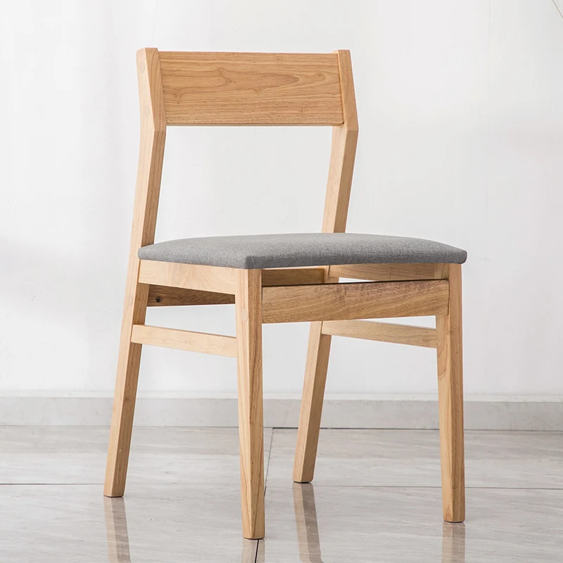 Design Fallow Dining Chairs Stool Backrest Simple Modern Dining Chairs Home Wood Nordic Muebles Hogar Salon Furniture QF50DC