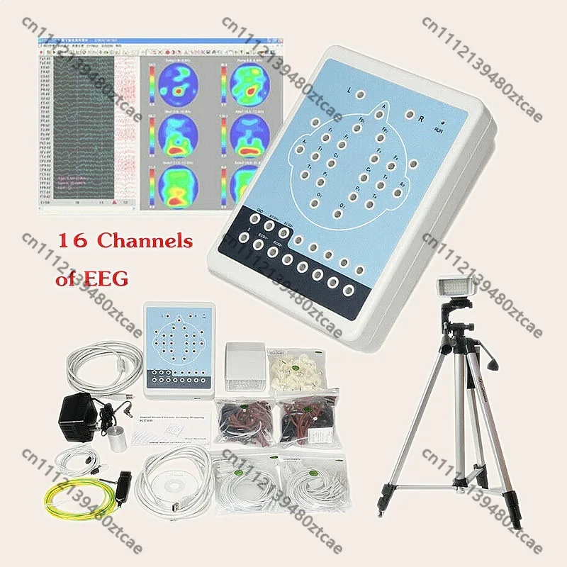 Portable 16-Channel Digital EEG Brain Mapping Machine for Clinical Use