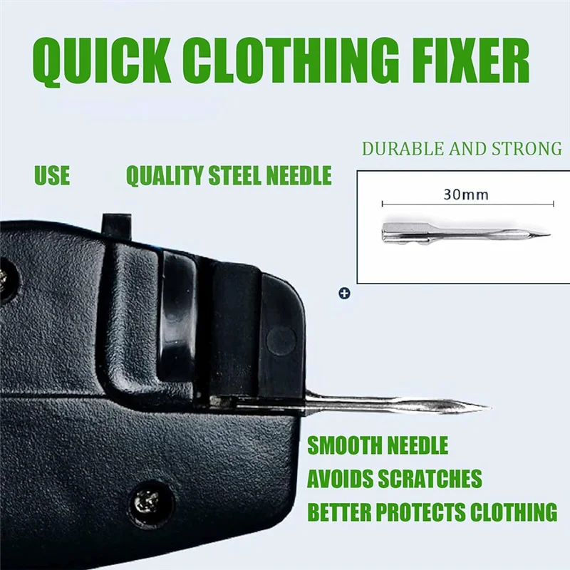 ABMO Fixateur rapide pour vêtements, pistolet pour matériel de couette, Mini pistolet cousu avec attaches à 1000 barbes, Mini pistolet à points pour vêtements