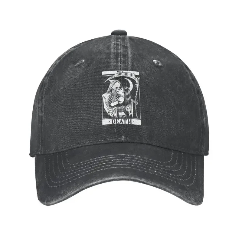 Classic Unisex Cotton Death Tarot Baseball Cap Adult Occult Necromancy Santa Muerte Adjustable Dad Hat Women Men Sun Protection