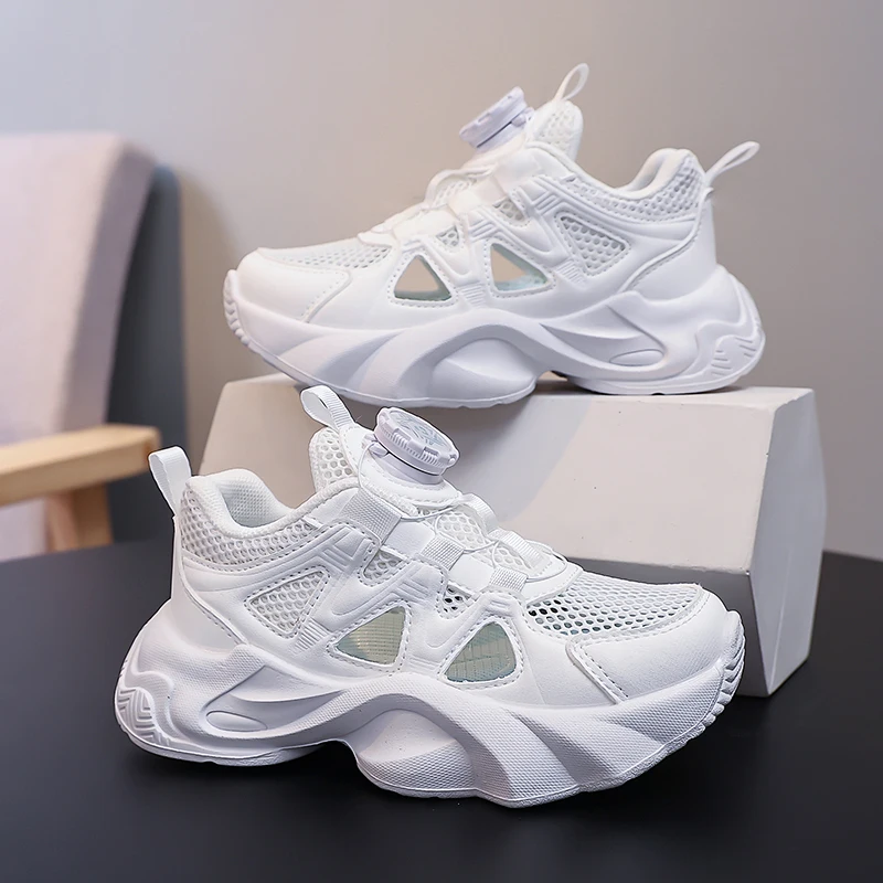 

Oversized Hole Mesh Kids Shoes Summer Superior Ventilation Anti-sweat Light Sole Anti-slip Sneakers for Running Games
