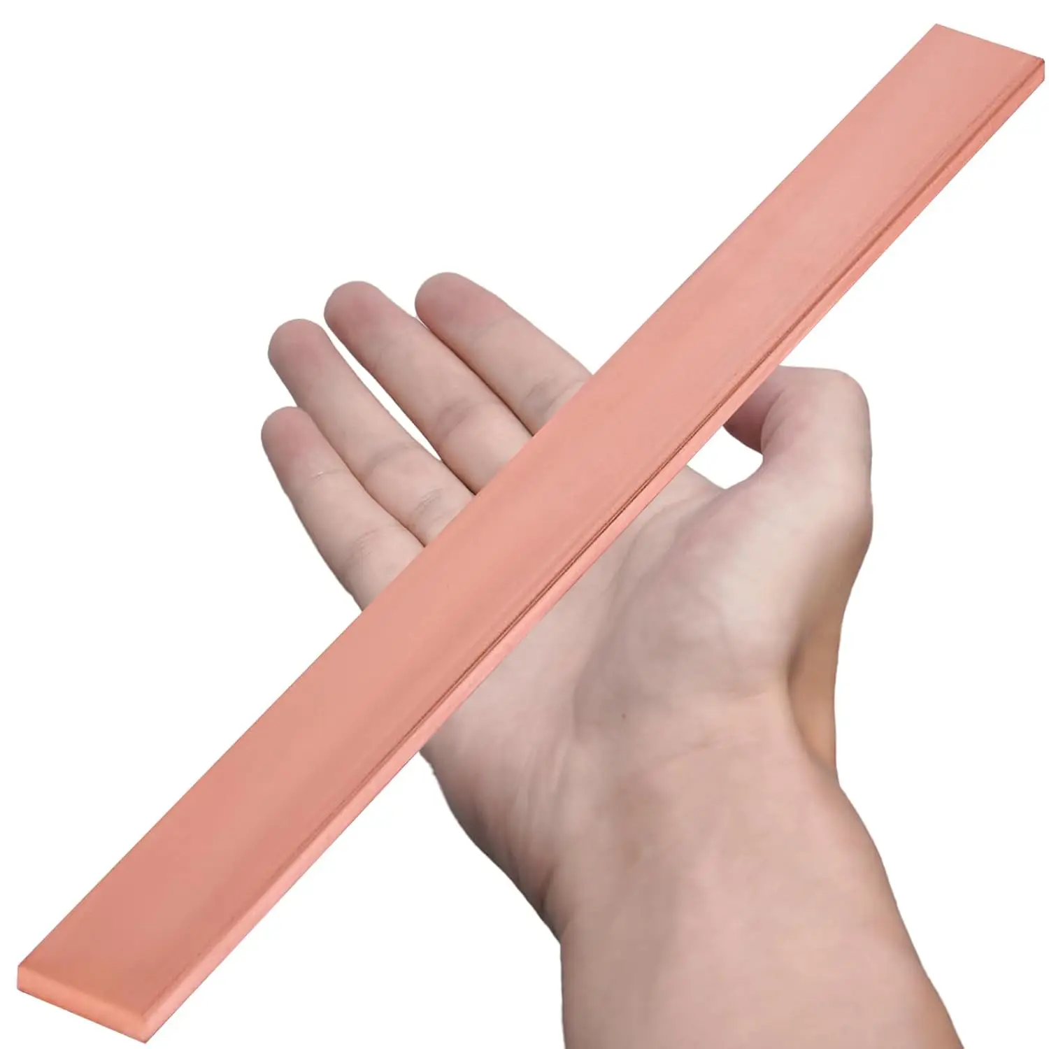 

Red Copper Flat Bar 99.9% Copper Bus Bar Stock, 1.5mm x 10mm x 203mm C110 Solid Flat Bar Stock